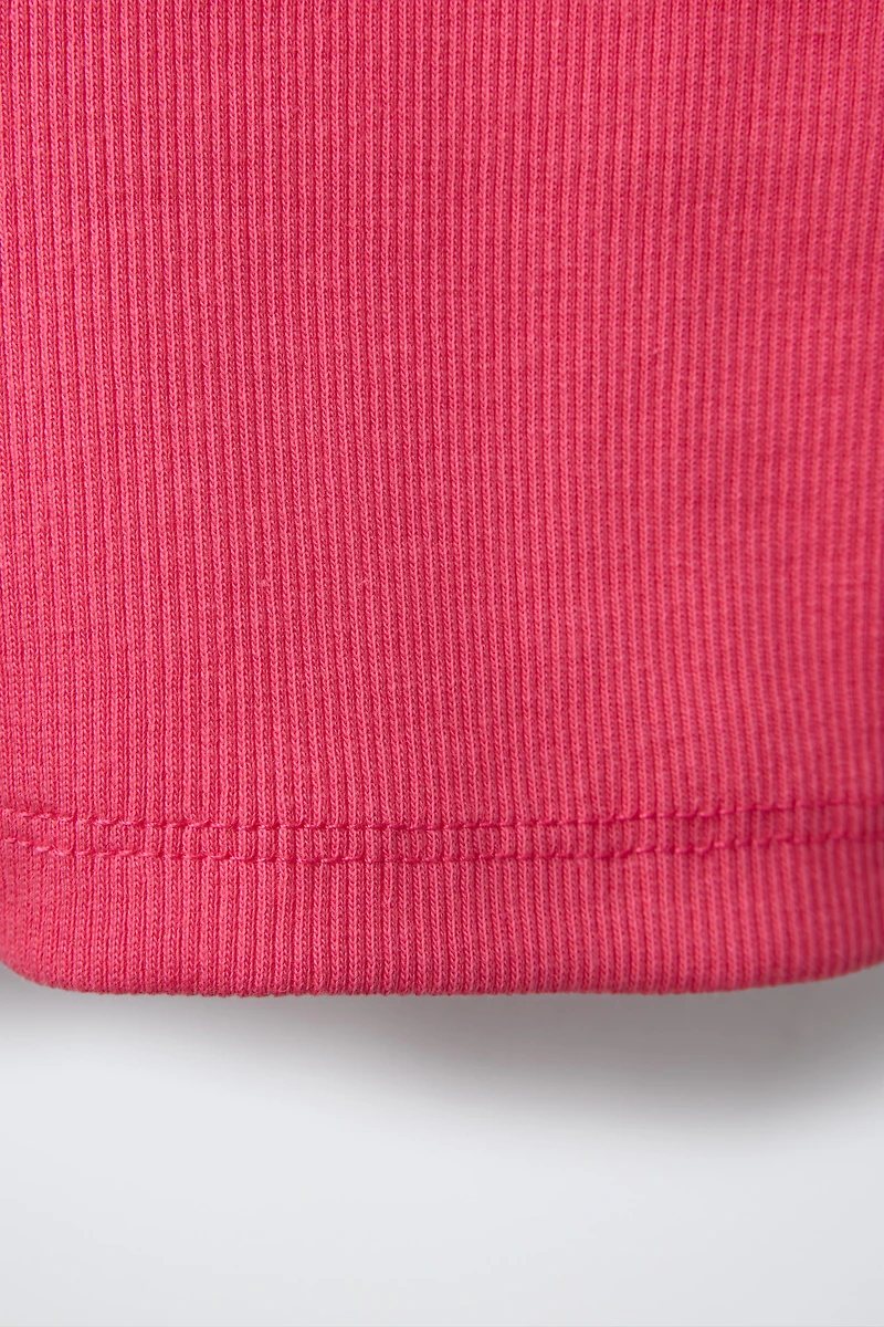 RIB-KNIT BIKE SHORTS