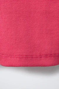 RIB-KNIT BIKE SHORTS