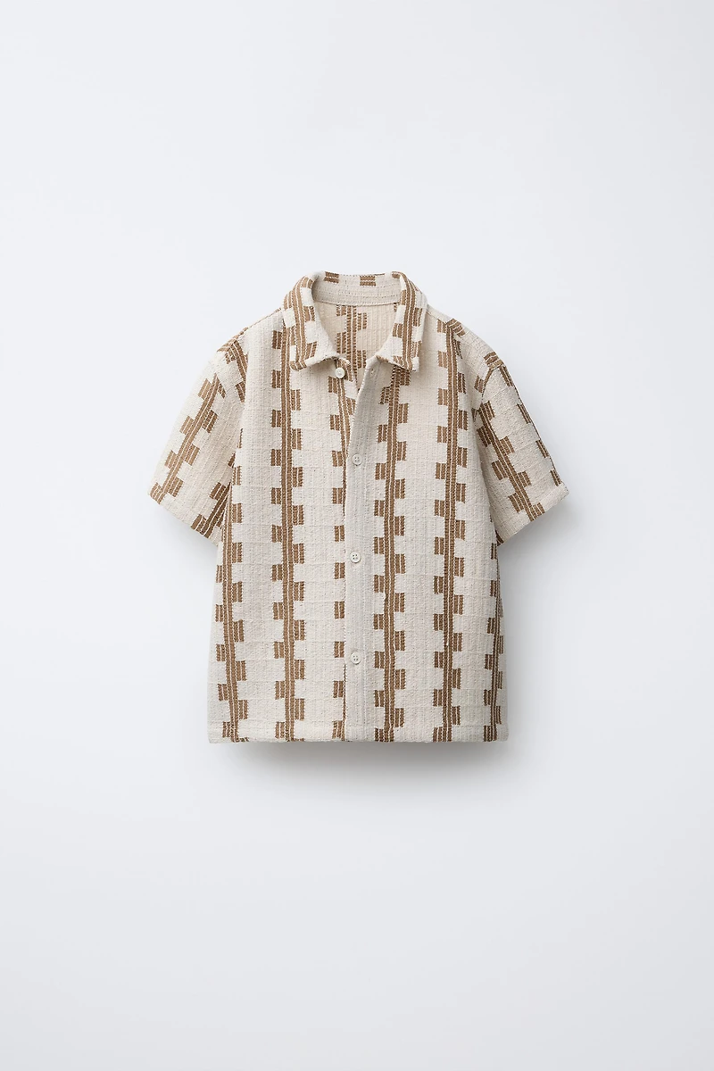 CHEMISE TEXTURE IMPRIMÉE