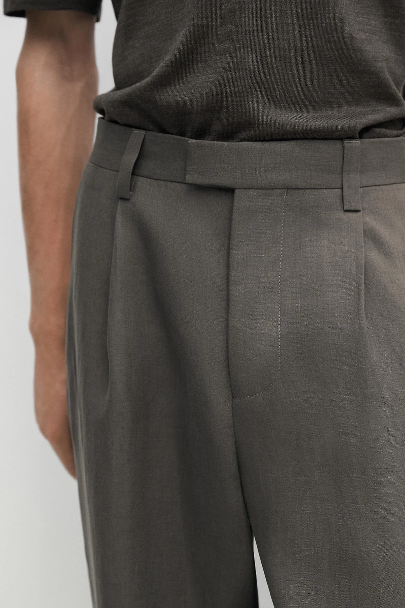 Linen suit trousers