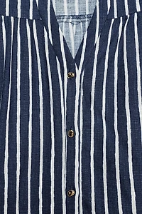 CHEMISE À RAYURES AVEC LIN