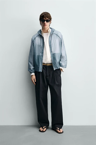 CROPPED FIT LIGHTWEIGHT TECHNICAL JACKET