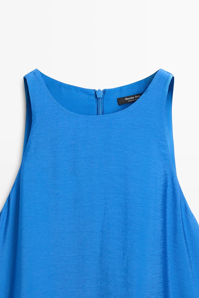 Flowing long halter dress