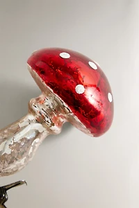 RED MUSHROOM ORNAMENT WITH A CLIP