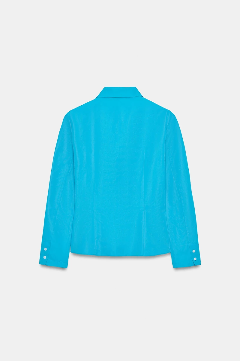 CHEMISE CINTRÉE EN TAFFETAS