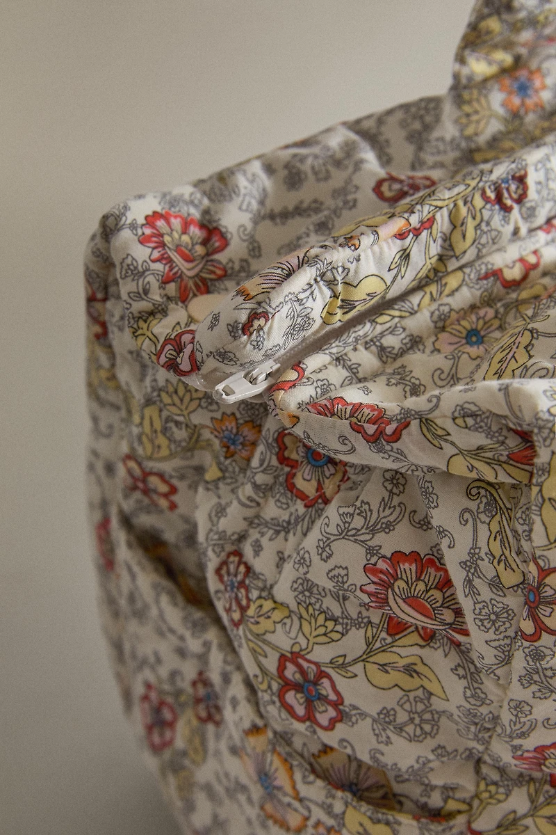 FLORAL COTTON DIAPER BAG