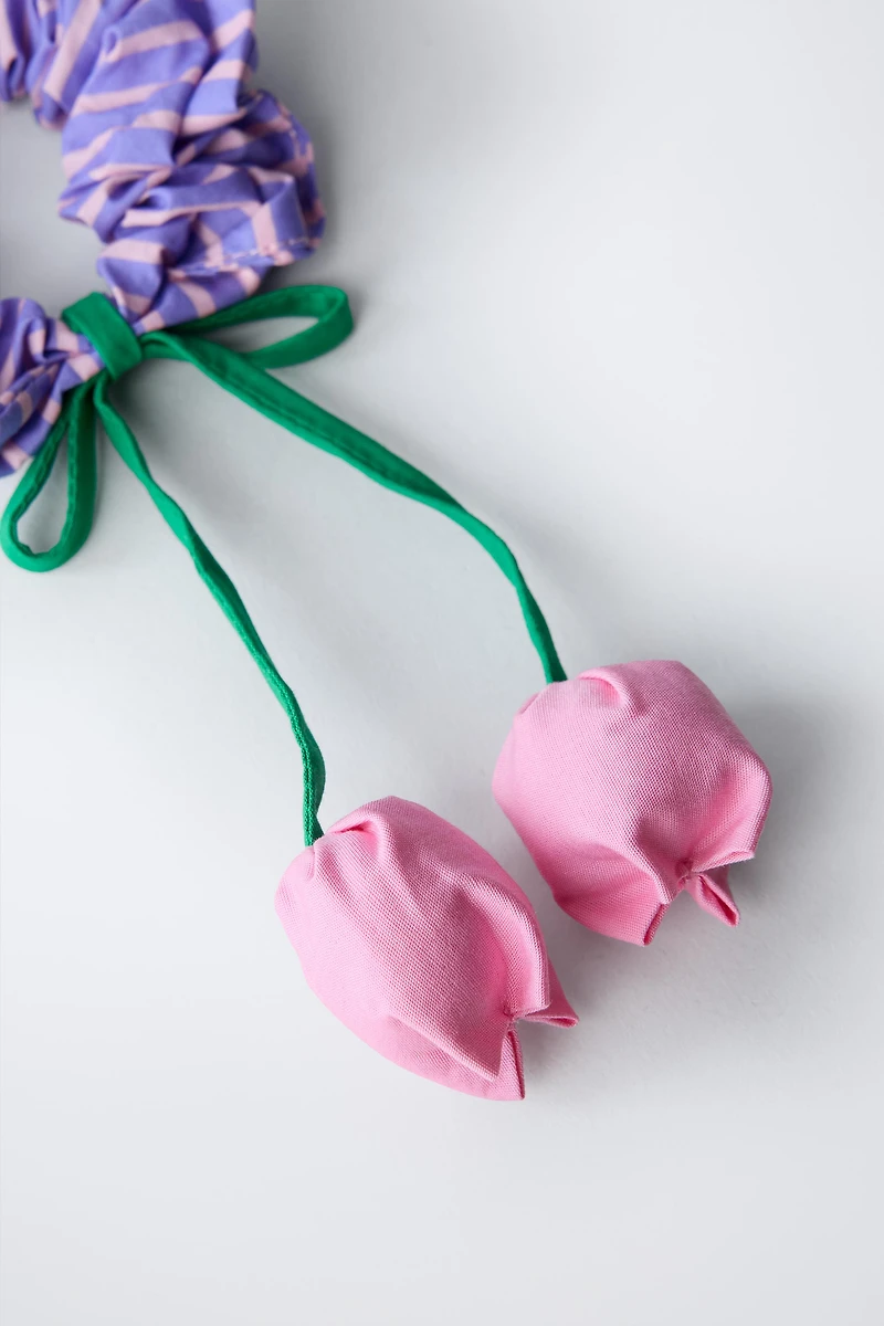 STRIPED TULIP HAIR TIE