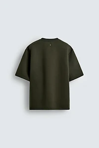 STUDDED NEOPRENE EFFECT SWEATSHIRT