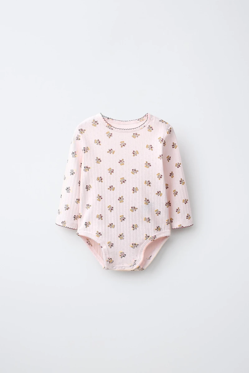 ENSEMBLE VESTE, BODY ET LEGGING IMPRIMÉ FLEURS