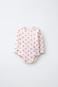 ENSEMBLE VESTE, BODY ET LEGGING IMPRIMÉ FLEURS