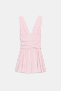 DRAPED MINI DRESS