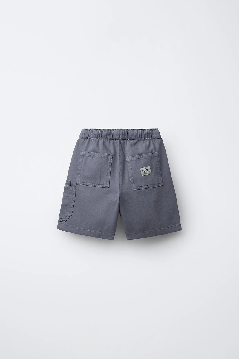 SHORT CARGO FLUIDE EN SERGÉ