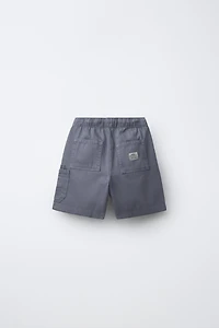 SHORT CARGO FLUIDE EN SERGÉ