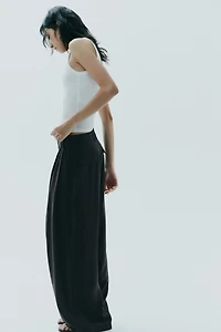 DOUBLE PLEAT FLAP PANTS