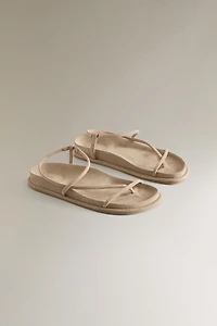 LEATHER SANDALS WITH STRAPS