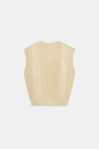 KNIT V-NECK VEST TOP