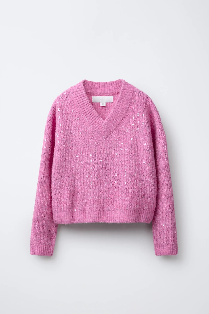 SEQUIN KNIT SWEATER