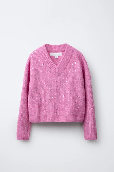 SEQUIN KNIT SWEATER