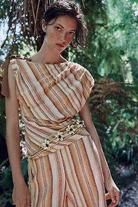 LINEN STRIPED TOP
