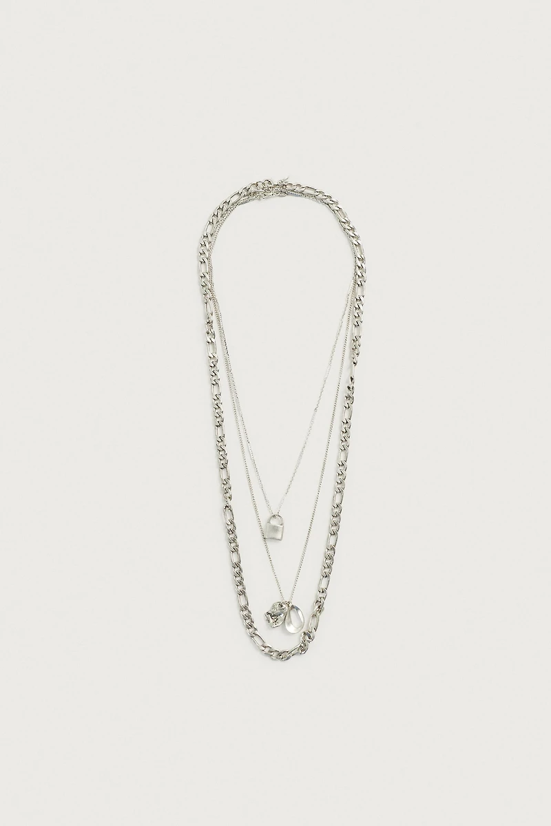 COMBINED METALLIC NECKLACE 3-PACK