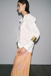 ZW COLLECTION LINEN AND SILK BLEND SHIRT