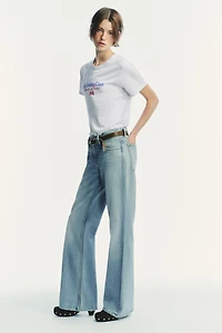 TRF LOW RISE FLARE JEANS