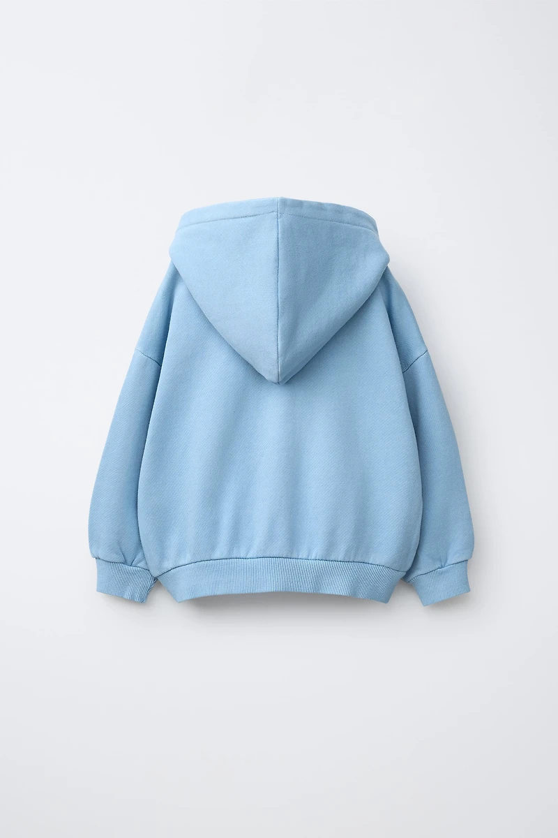 SWEAT ZIPPÉ LOGO BRODÉ