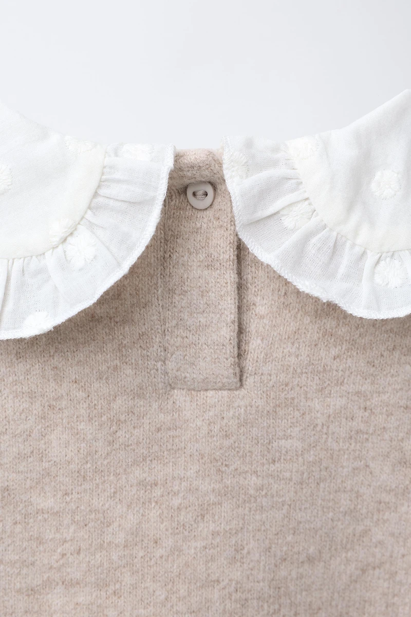 HAUT SOFT TOUCH COL CLAUDINE BRODÉ