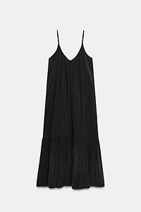 FLOWY RUFFLED MIDI DRESS
