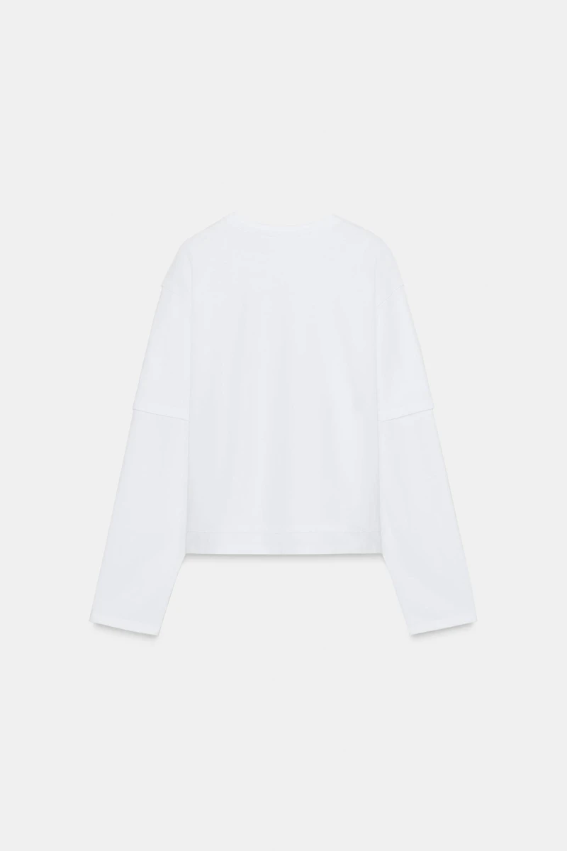 DOUBLE EFFECT LONG SLEEVE T-SHIRT