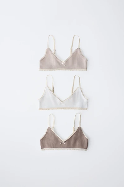 9-14 YEARS/ THREE-PACK OF RIBBED TOPS