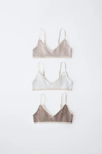 9-14 YEARS/ THREE-PACK OF RIBBED TOPS