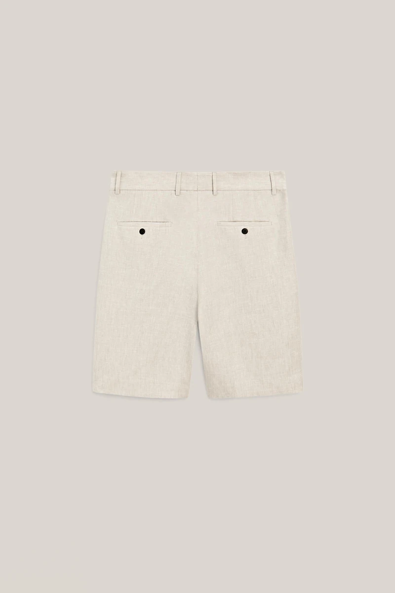 Linen Bermuda shorts with darts - LIMITED EDITION