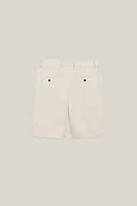 Linen Bermuda shorts with darts - LIMITED EDITION