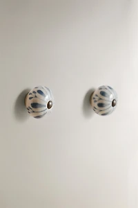 LOT DE BOUTONS MEUBLE EN CÉRAMIQUE FLEUR (LOT 2)