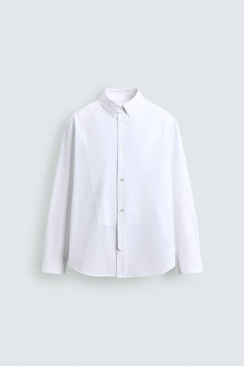 CHEMISE SLIM AVEC PLASTRON
