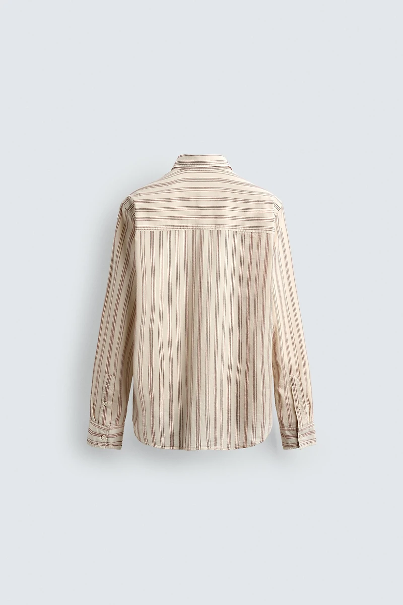 CHEMISE STRUCTURE RAYURES