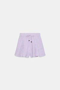 GINGHAM CHECK FLARED SKORT