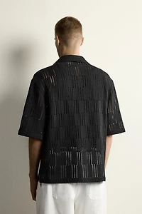 OPEN-KNIT RELAXED FIT SHIRT