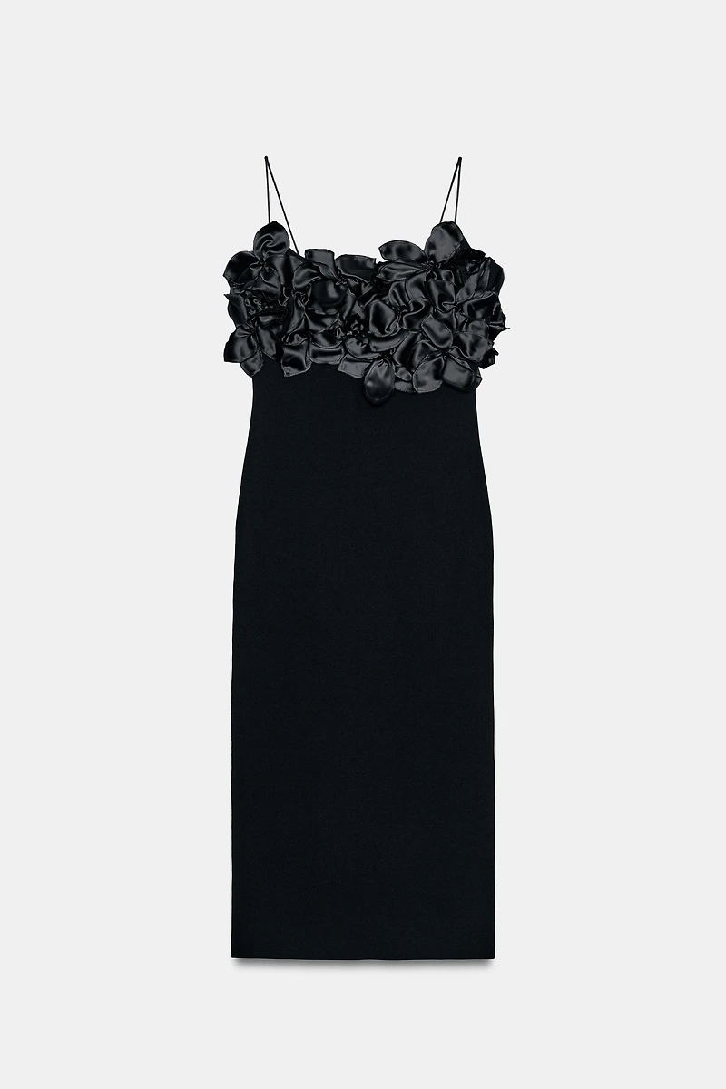 COMBINATION KNIT FLORAL DRESS