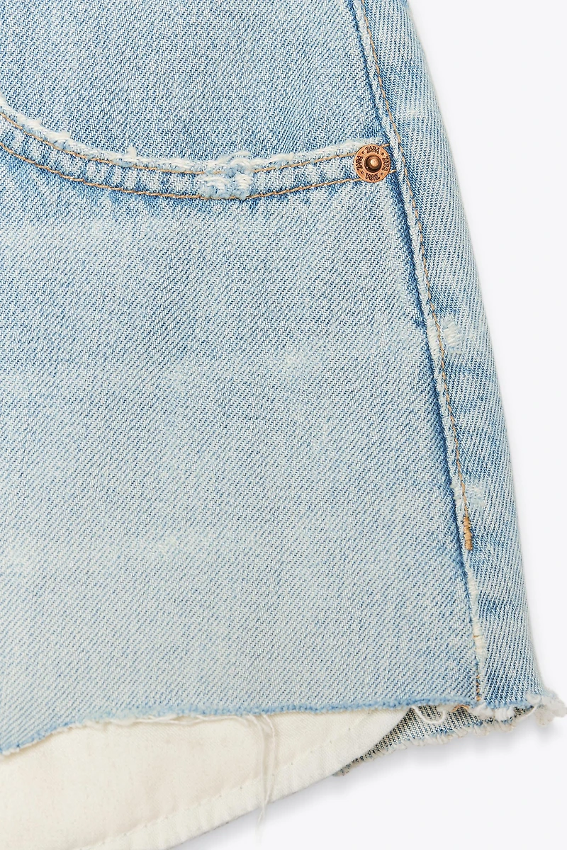 SHORT MINI EN JEAN TRF TAILLE MI-HAUTE