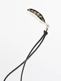 Leather pod pendant