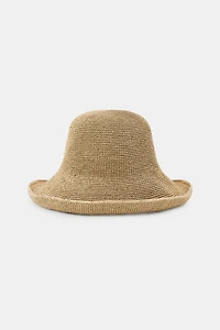 MOLDABLE BRIM WOVEN HAT