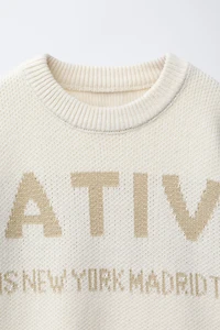 JACQUARD TEXT KNIT JUMPER