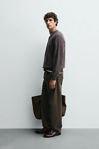 BUTTON-NECK SWEATER