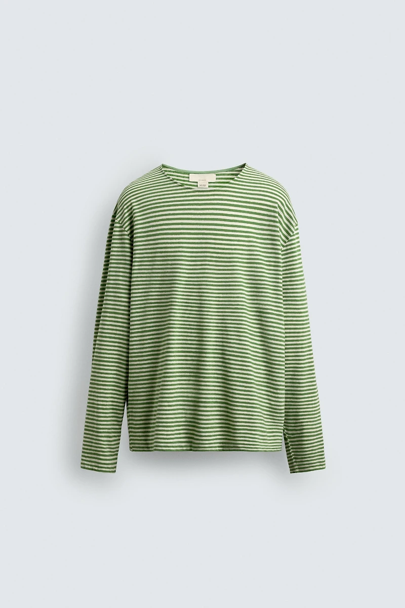 STRIPED JACQUARD T-SHIRT