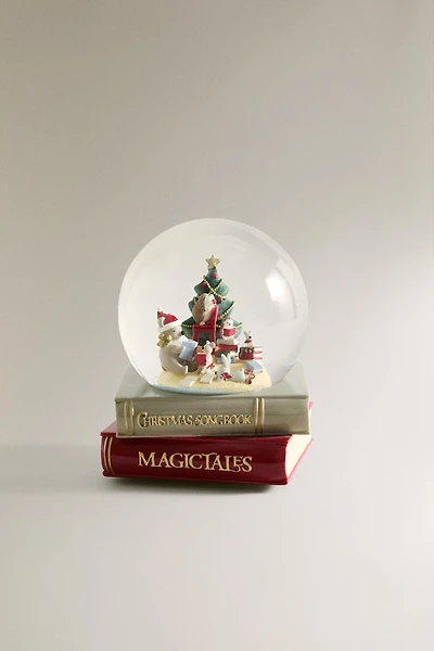 CHRISTMAS MUSICAL BOOK SNOW GLOBE