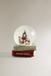 CHRISTMAS MUSICAL BOOK SNOW GLOBE