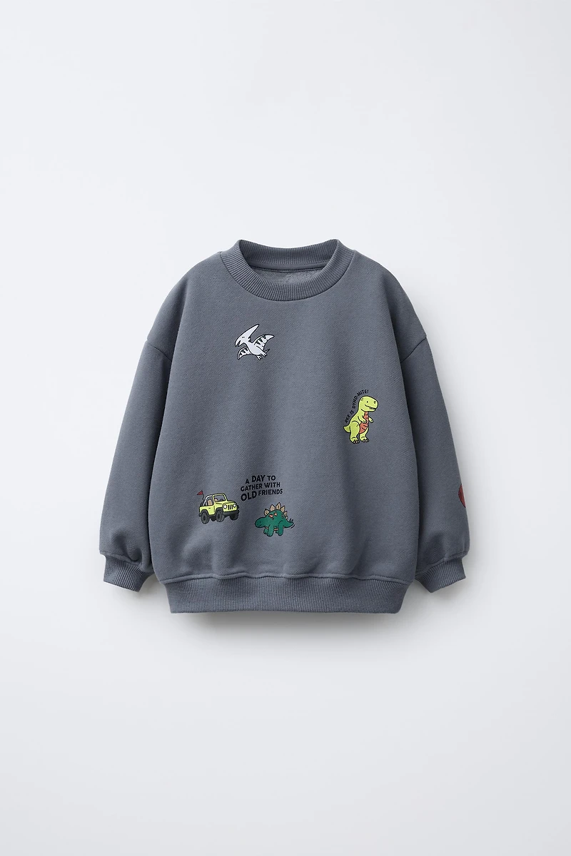 ANIMAL PRINT SWEATSHIRT