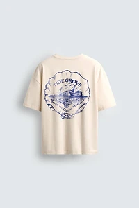 T-SHIRT IMPRIMÉ DÉLAVÉ